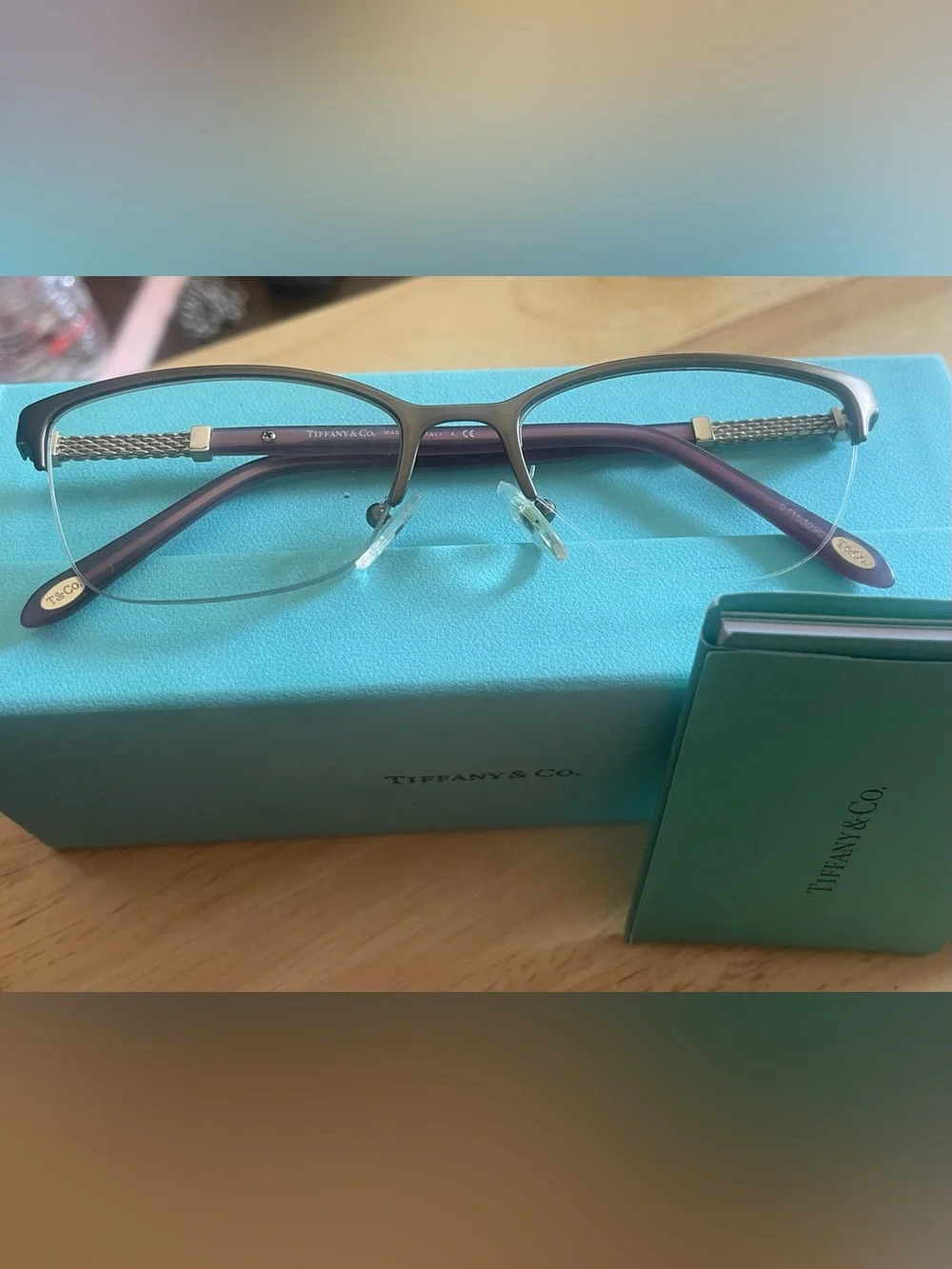 Tiffany & Co. TF1111-B 6091 Eyeglass Frames Only – Authentic – Box & COA
